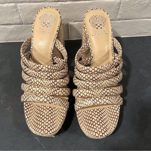 NWT Vince Camuto sz 11 Patrest jute platform heeled sandals - Picture 4 of 13